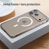 For iPhone 17 Pro Max Metal Clear Case Compatible with MagSafe Safety Lock Back Cover