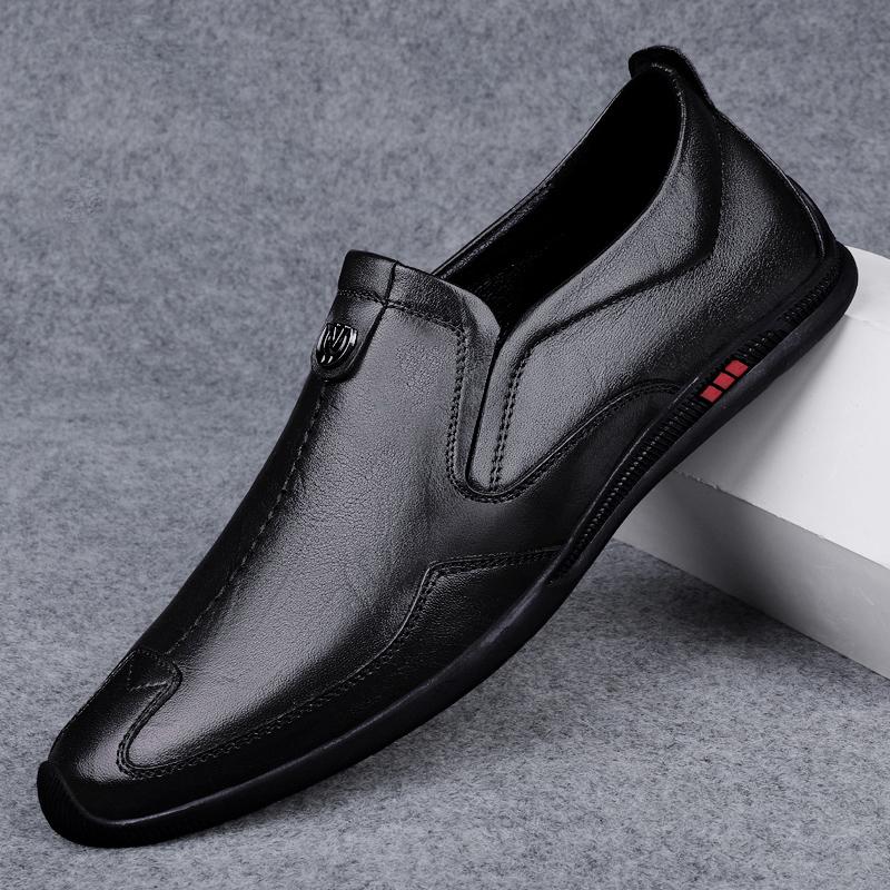 Модная мужская повседневная обувь из натуральной кожи, роскошные брендовые мужские мокасины, мокасины ручной работы, дышащие мужские туфли для вождения на плоской подошве
