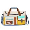 Color Block Travel Bag Large Capacity Short-Distance Handbag Crossbody Bag