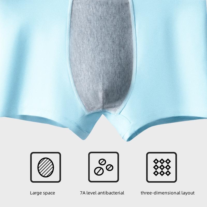 MiiOW 3 шт. хлопковое мужское нижнее белье шорты-боксеры 7A антибактериальное мужское нижнее белье мужские боксеры L-4XL