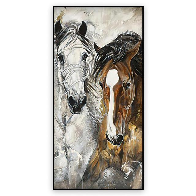 Животное Лошадь Украшение Картина Аннотация Простой Стиль Холст Плакат Гостиная Стены Искусства Фрески для Современного Домашнего Декора Эстетика