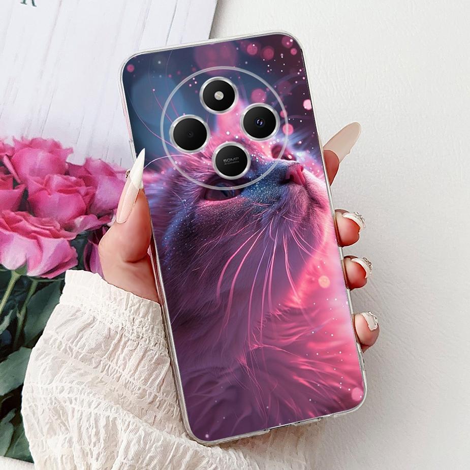 Чехол для Xiaomi Poco C75 Милый Модный Расписной Чехол 6,88'' Прозрачный Силиконовый Чехол для Телефона Для Xiaomi Poco C75 C 75 PocoC75 Мягкий Чехол