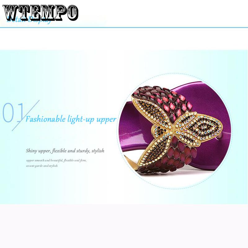 Women's Flip-flops Summer Flat Bottom Low Heel Sexy Fashion Outdoor Versatile Rhinestone Leather Beach Slippers Sandals Rubber EVA Material