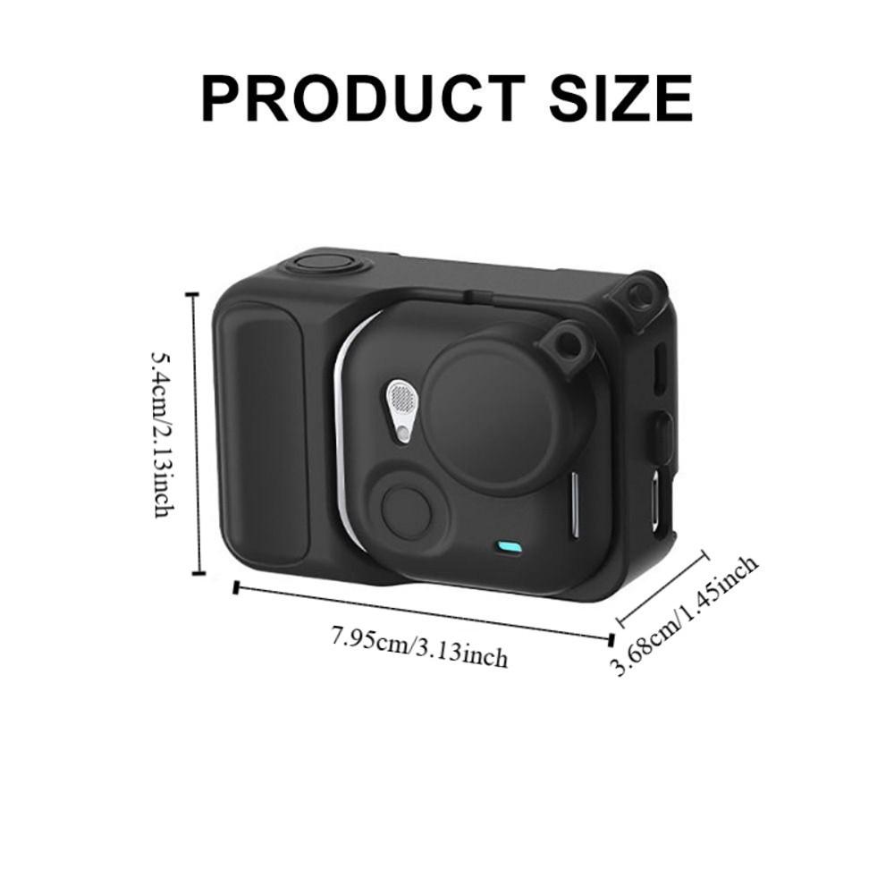 Anti-Loss Silicone Case with Lens Cap & Strap Frame Shell for Insta360 GO Ultra