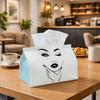 1pc Minimalist Line Art Modern Tissue Box | Durable, Woman Face Sketch Black Simple Suitable for Living Room Accent, Bedroom Decor, Encouragement Gift