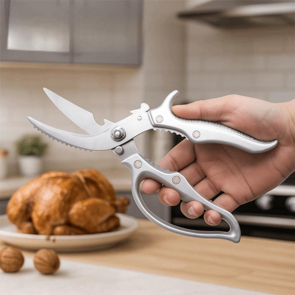 Прочная стальная куриная костная секатор Нержавеющая закаленная кухонная ножница Утолщенная острая пищевая ножница Рыба