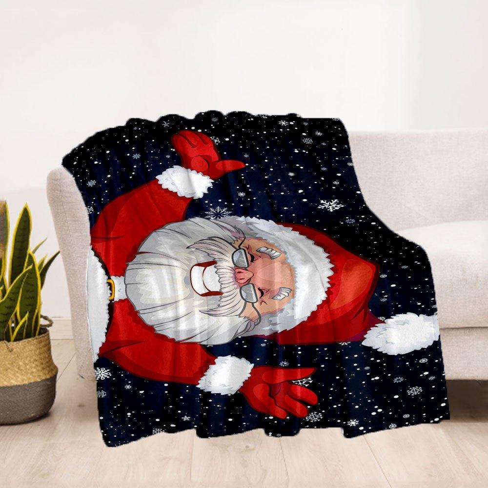 "Christmas Santa Claus Phone Wallpaper"Blanket Flannel Throw Blanket for Sofa, Bed, Travel, Camping, Office, Couch, Chair, And Bed Gift for