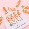 5pcs Reading Assistant Carrot Paper Clip Binder Clip Carrot Metal Bookmark Creative   School Supply