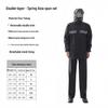 Full Body Rainproof Reflective Raincoat and Pants Set for Motorcycling and Construction