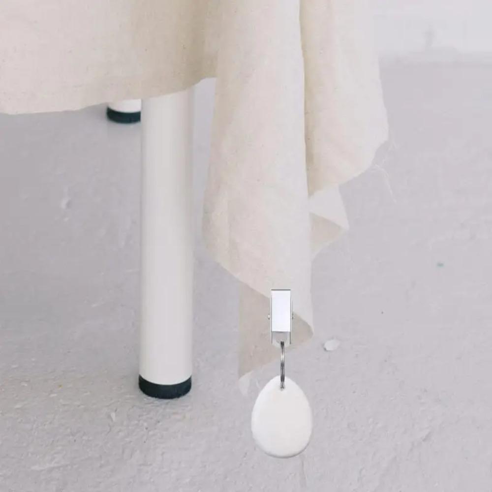 4PCS Windproof Marble Tablecloth Clip With Metal Clips Tablecloth Pendant Tablecloth Drop Picnic