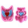 Non-sticky Food Grade High Temperature Resistant Pastry Mould Valentine Day Wing Heart Chocolate Mold Baking Tool