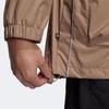 adidas Оригинальная однотонная куртка с длинными рукавами на молнии с трилистником, мужские куртки коричневого цвета HS2026
