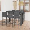 Day and Night - Day and Night Garden Bar Furniture 7 Pieces PE Rattan and Anthracite Cushions