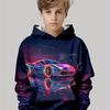 Autumn 3D Sport Car Printed Hoodies Fashionable Casual Sports Long Sleeved Children's Boy Hooded Sweatshirts