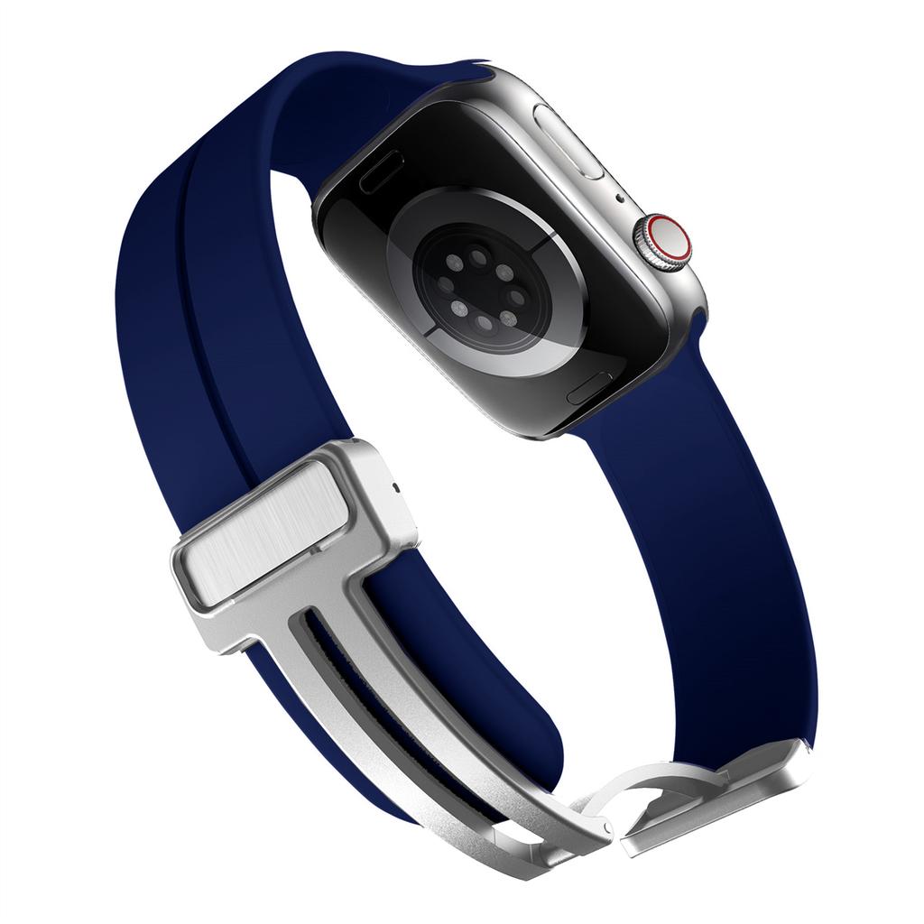 Strap For Apple watch bands 44mm 45mm 40mm 41mm 46mm 49mm Magnetic Silicone correa Bracelet iWatch Series 11 10 8 se 9 ultra 2 3