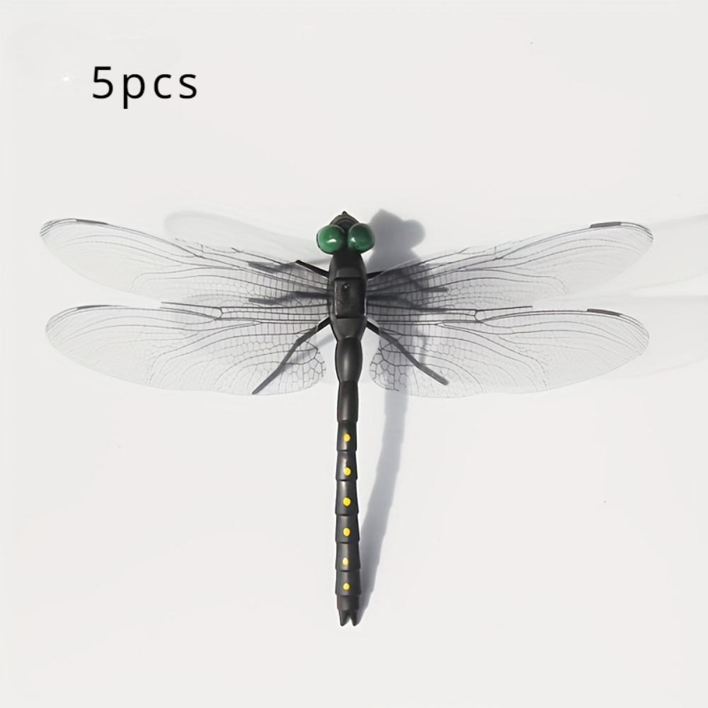 5-Piece Dragonfly Garden Plug - Durable Plastic for Flowerpot Decoration and Autumn Celebrations
