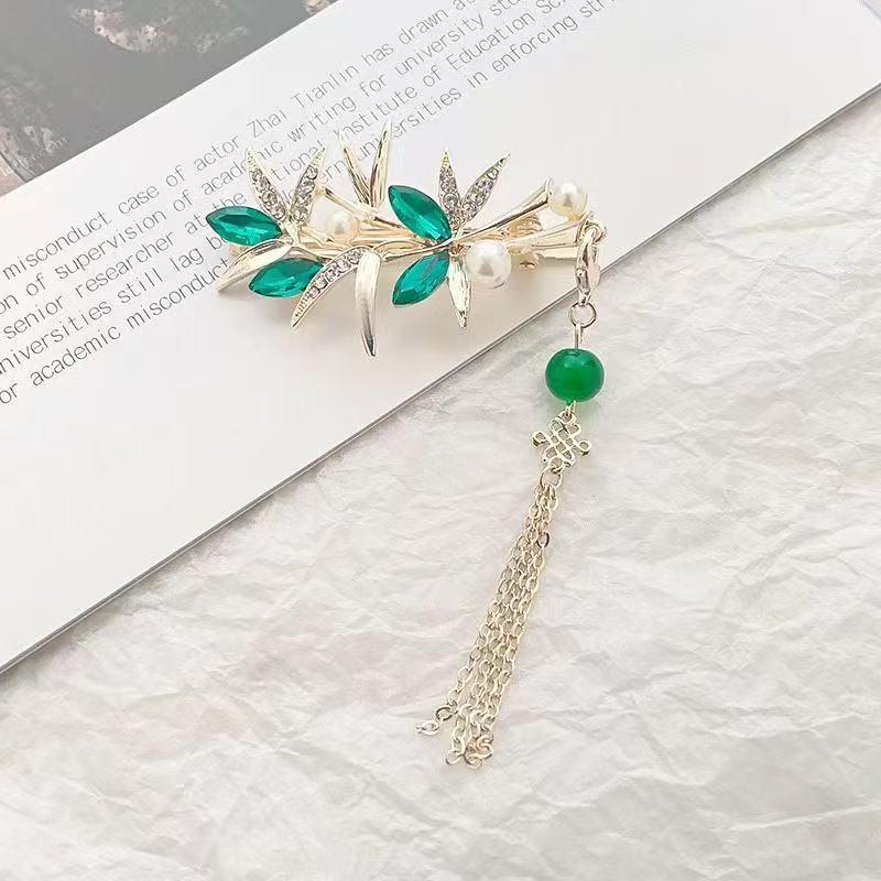 Заколка для волос со стразами и цветком: Элегантный, маленький зажим-пружинка для взрослых