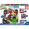 EDUCA Progressive Puzzle - Spidey &; Friends - 4 Puzzles of 12 To 25 Pieces - Cartoons and Comics