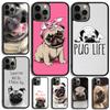 МИНУЛАЯ ЩЕНЯЧЬЯ СОБАКА МОПС Чехол для телефона Для iPhone 17 Air 16 15 14 SE 2020 11 12 13 Pro MAX Plus
