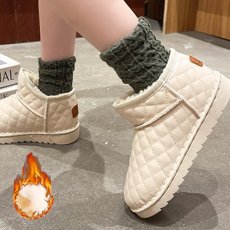 Новые детские кожаные зимние ботинки, водонепроницаемые и теплые хлопковые ботинки, осенне-зимняя обувь из бархатного хлопка