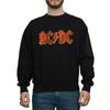AC/DC Mens Distressed Logo Cotton Sweatshirt
