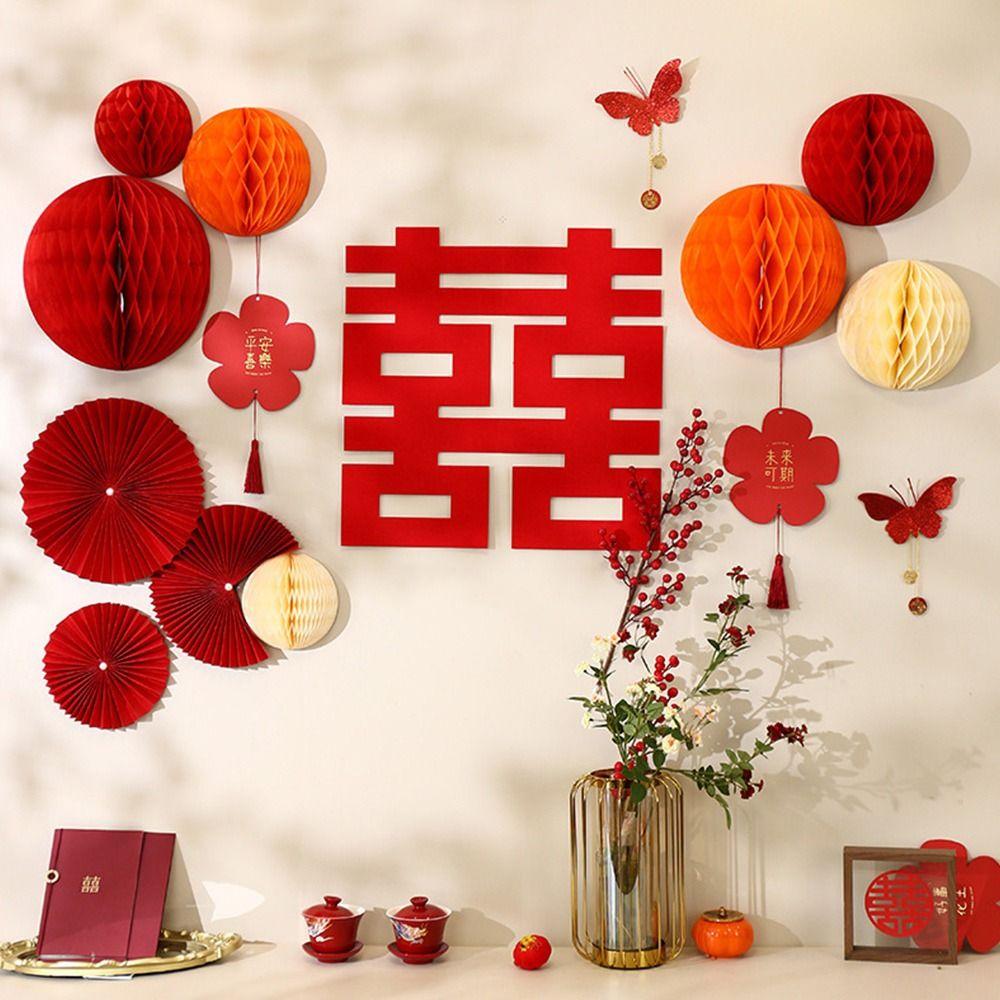 Baby Shower Gift Craft Birthday Wedding Decor Chinese Paper Lantern Paper Pom Poms Honeycomb Balls