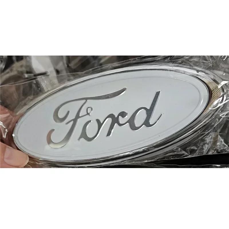 11.5x4.5cm Car Styling Rear Trunk Logo Emblem Badge Sticker for Ford Fiesta Ranger Mondeo Fusion Escape Kuga Edge Focus Mustang