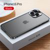 Металлический чехол для телефона для iPhone 17 11 12 13 14 15 16 Pro Max Чехол из алюминиевого сплава с полной защитой объектива для iPhone 13 mini Металлический чехол с гальваническим покрытием для задней панели
