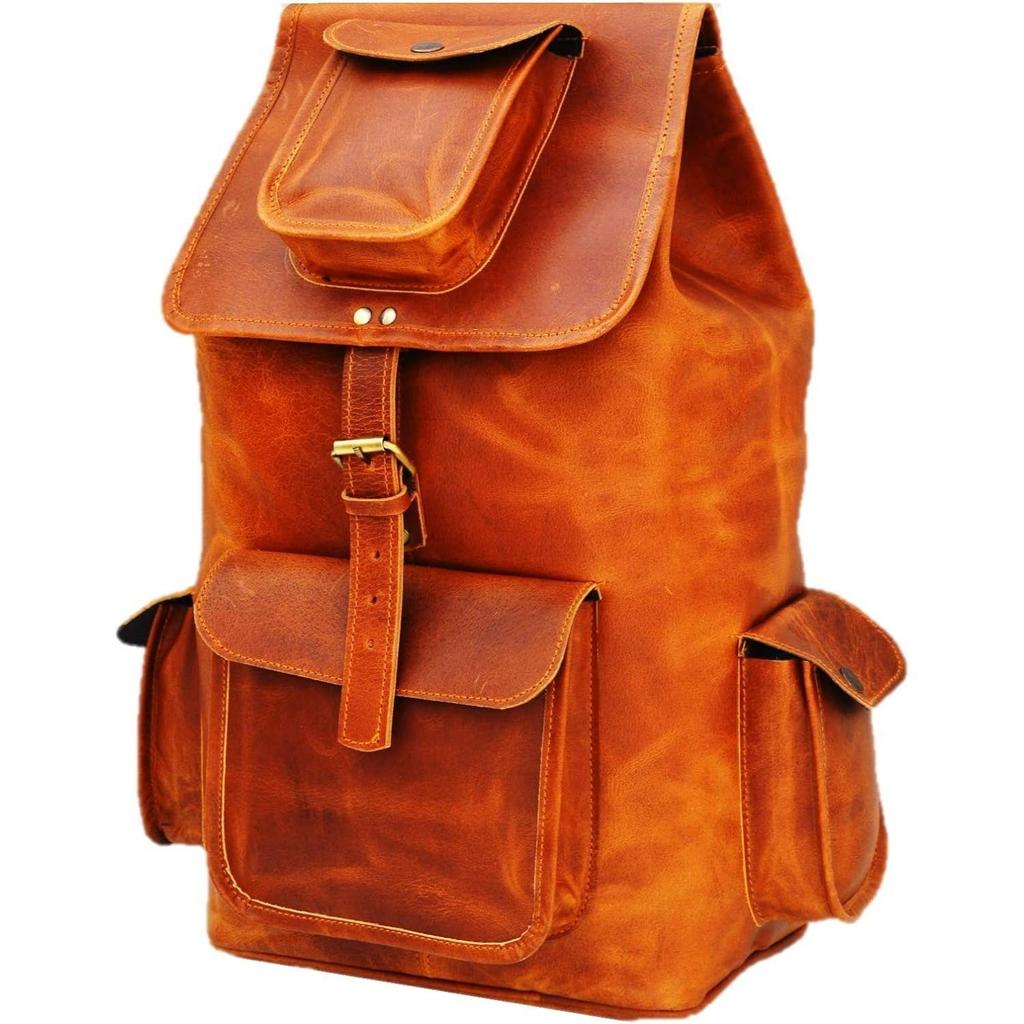 Genuine Leather Vintage Handmade Casual College Day-pack Cross Body Messenger Backpack