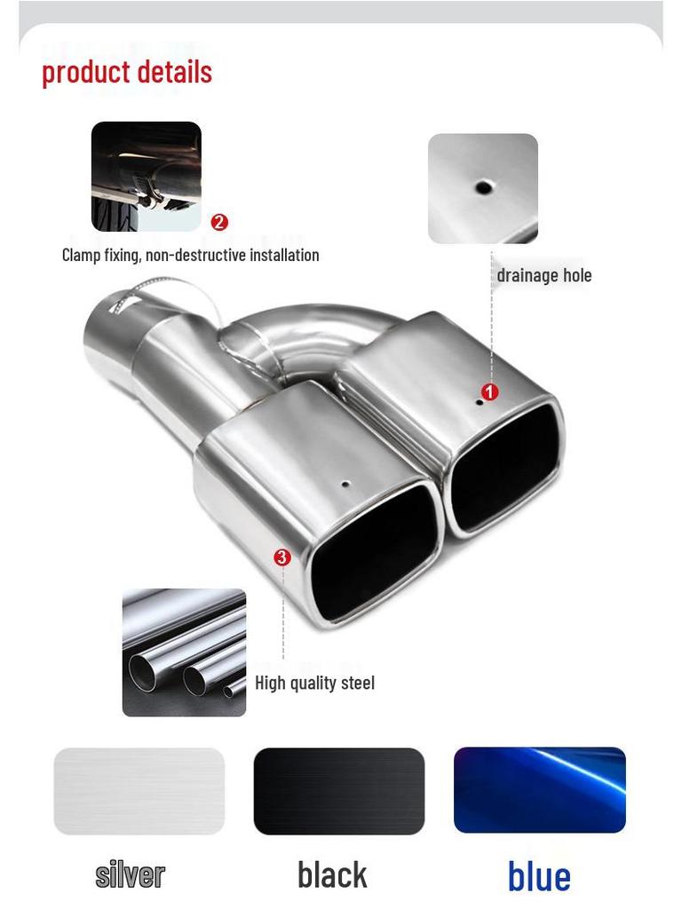 Toyota Noah/Voxy/Esquire 80 Series CHR Двойной Выпуск Нержавеющая Сталь Выхлопная Труба