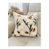 Hd Home Collection Daisy Pattern Linen Fabric Punch Throw Pillow Cover (punch)