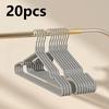 20 шт. Металлические вешалки с противоскользящим покрытием - Можно использовать для усиления вешалок с избыточной грузоподъемностью, противоскользящие плечики и экономии места