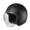Мотошлем MOTO BASE Vintage Jet с козырьком, сертифицированный SG/PSC | MBHL-VJ01S | Матовый черный / Один размер (57-60см)