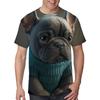 Summer Round Neck 3D Animal Printed Top Fashionable Casual Short Sleeved Men's T-shirts