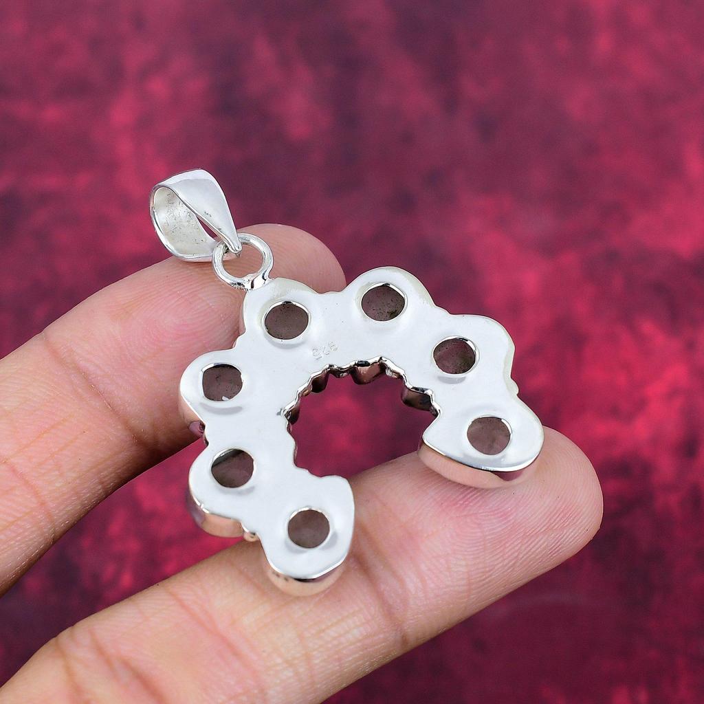 Ювелирные изделия из розового кварца, кулон из стерлингового серебра 925 пробы, ювелирные изделия ручной работы с драгоценными камнями, подарки для жены, абсолютно новый кулон