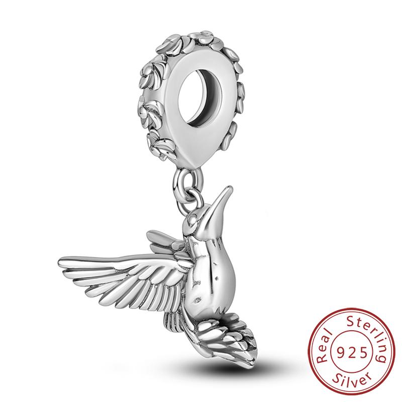 Оригинальные шармы-подвески из меди в виде светлячка, пчелы, бабочки, колибри для браслетов, женские украшения в подарок