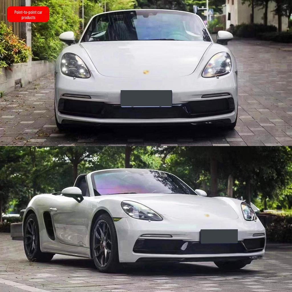 Передний бампер в стиле Porsche 718 GTS и полный комплект обвеса из полипропилена и сухого углеродного волокна