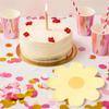 10pcs/set Picnic Cake Tray Daisy Tableware Paper Disposable Cake Plates Cute Flower Dinner Plates