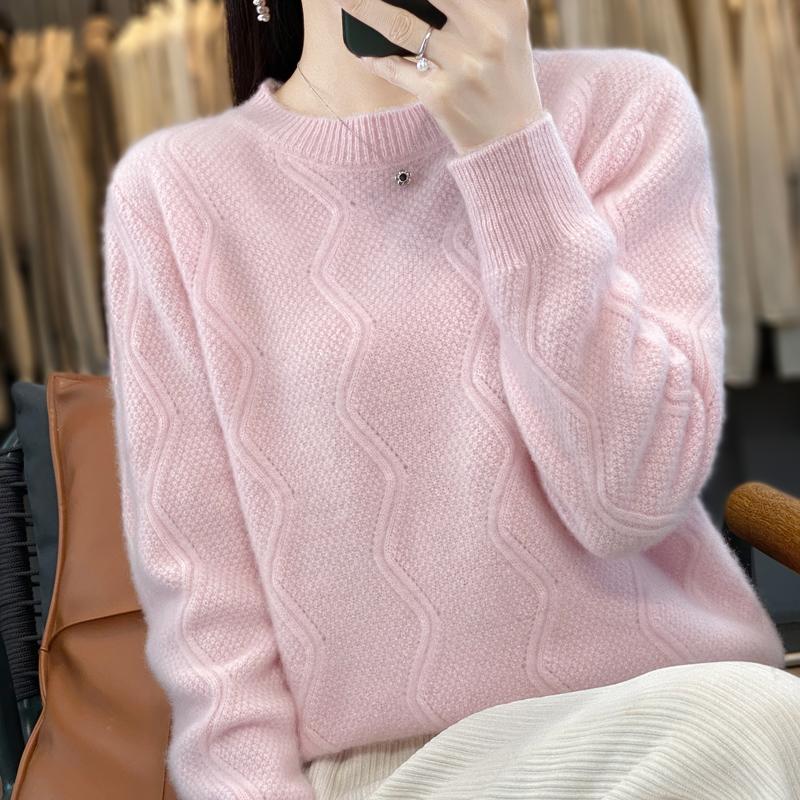 Женский кашемировый свитер Qinghe кашемир 30% кашемир 70% шерсть осенне-зимний кашемировый толстый пуловер мягкий и теплый
