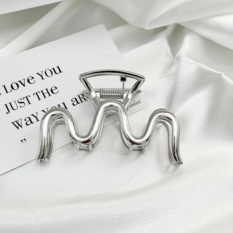 Модные женские металлические когти для волос, модные золотые серебряные заколки-крестики для волос, корейские геометрические шпильки для волос, аксессуары для волос для девочек