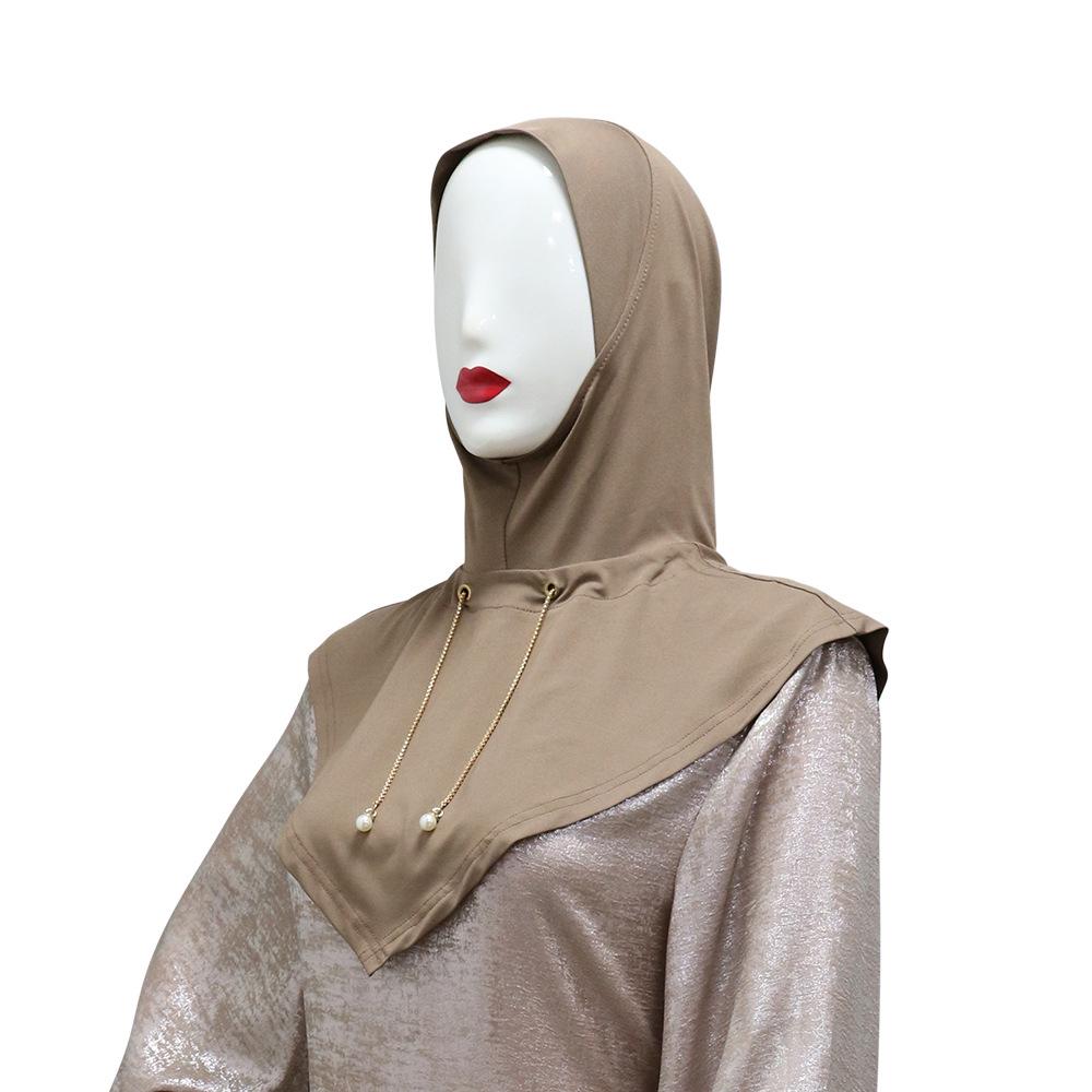 XQY500332 Ближневосточная металлическая цепочка со стразами, пуловерная шапка для женщин - Модный этнический головной платок