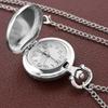 Glass Dome Vintage Quartz Pocket Watch Jujutsu Kaisen Design Men Women Pendant Necklace Chain Charm Clock Jewelry Gifts