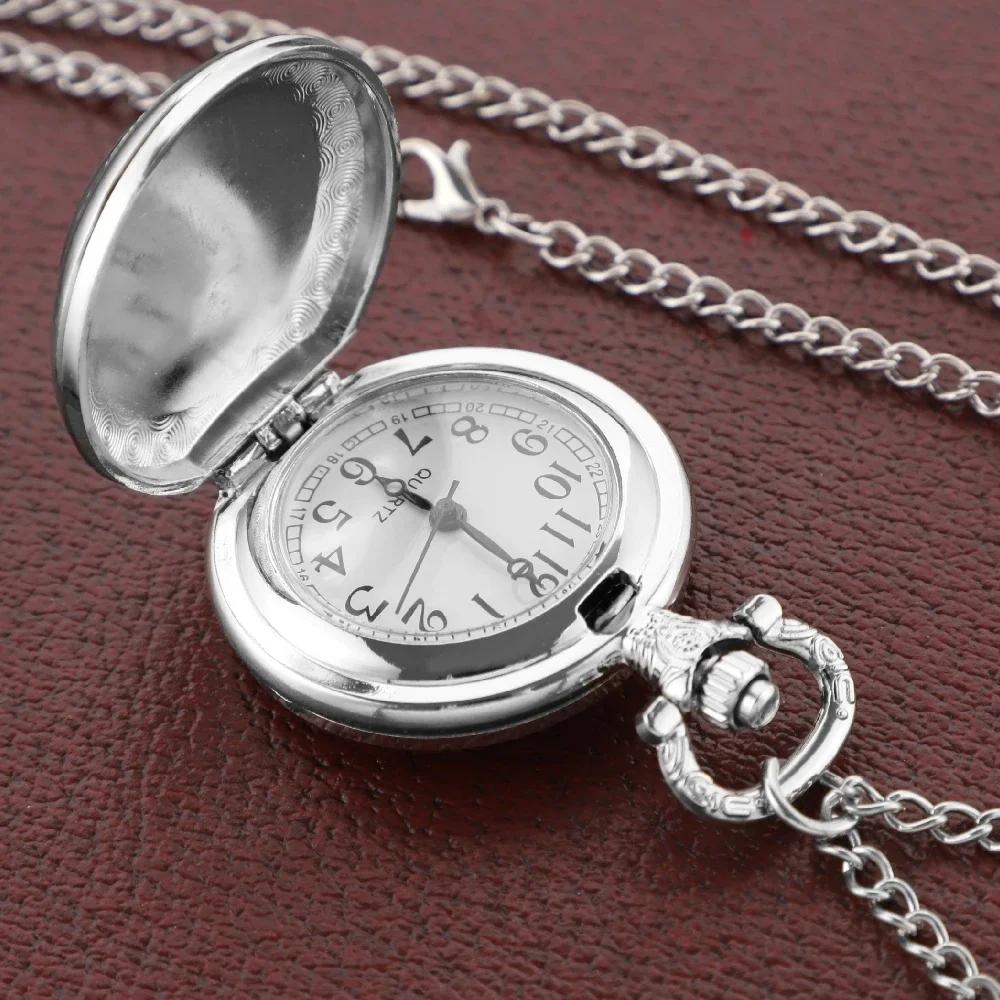 Glass Dome Vintage Quartz Pocket Watch Jujutsu Kaisen Design Men Women Pendant Necklace Chain Charm Clock Jewelry Gifts