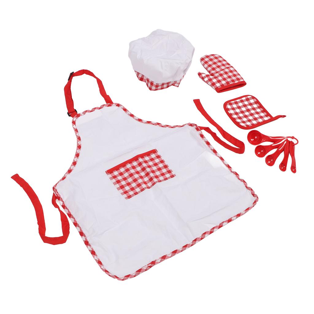 Детский костюм шеф-повара, фартук с регулируемым ремешком, шляпа шеф-повара, детский комплект шеф-повара для приготовления пищи и выпечки для девочек Tod