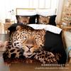 Постельное белье с 3D цифровой печатью Набор из четырех предметов Набор из трех предметов Простыня с леопардовым принтом Одеяло Подушка