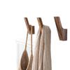 Black Walnut L-Shaped Solid Wood Coat & Hat Hook - Nordic Wall-Mounted Door Hook