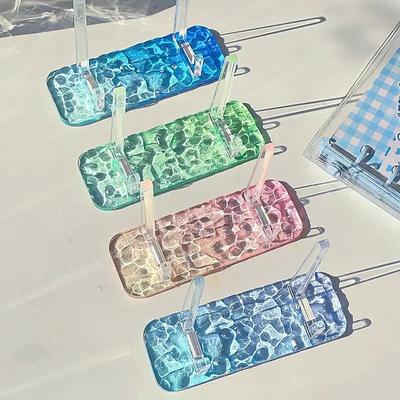 Красивая акриловая подставка для японских товаров с водной рябью, аниме-сувенир, круглый металлический значок, подставка для доски с зыбучими песками