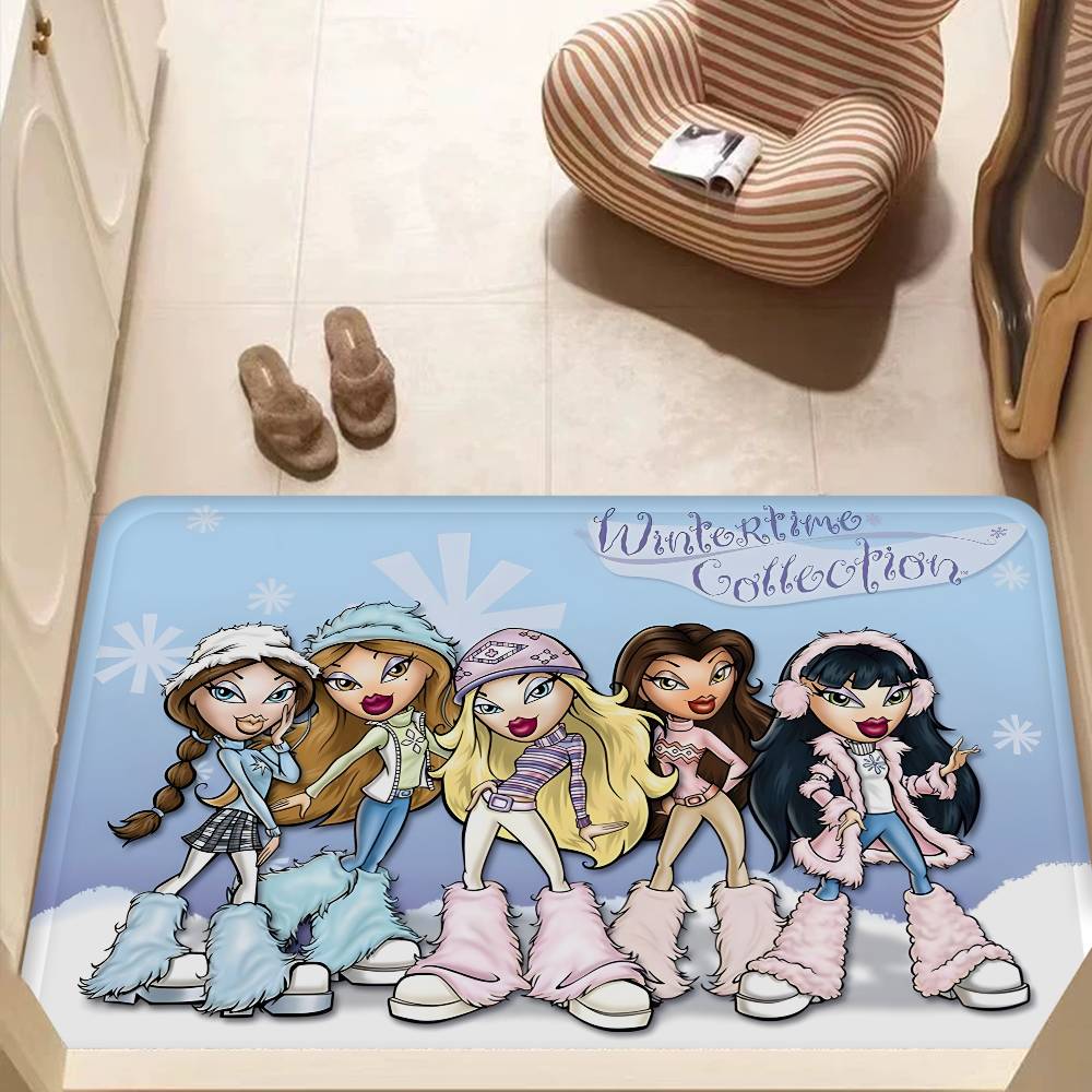 Милая B-Bratz D-Doll Коврик для прихожей Моющийся Нескользящий Коврик для гостиной Зона дивана и кресел Кухонный Коврик для порога Ковер