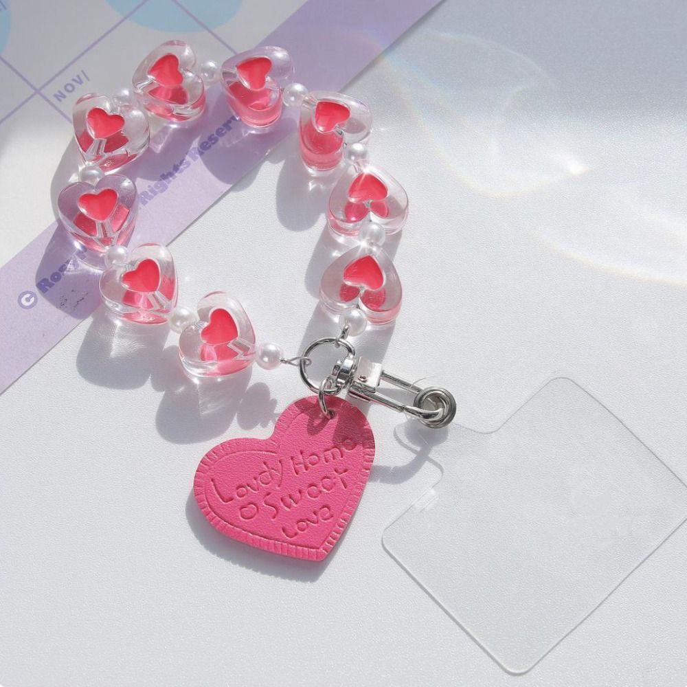 Брелок для мобильного телефона из бусин «Любовь», Защитный от падения браслет против потери телефона, Цепочка для телефона из бусин, Подвеска для телефона