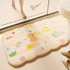 Cute Cartoon Monster Pet Carpet Quick Drying Water Absorbing Carpet Cute Entrance Anti Slip Floor Mat Home Decoration